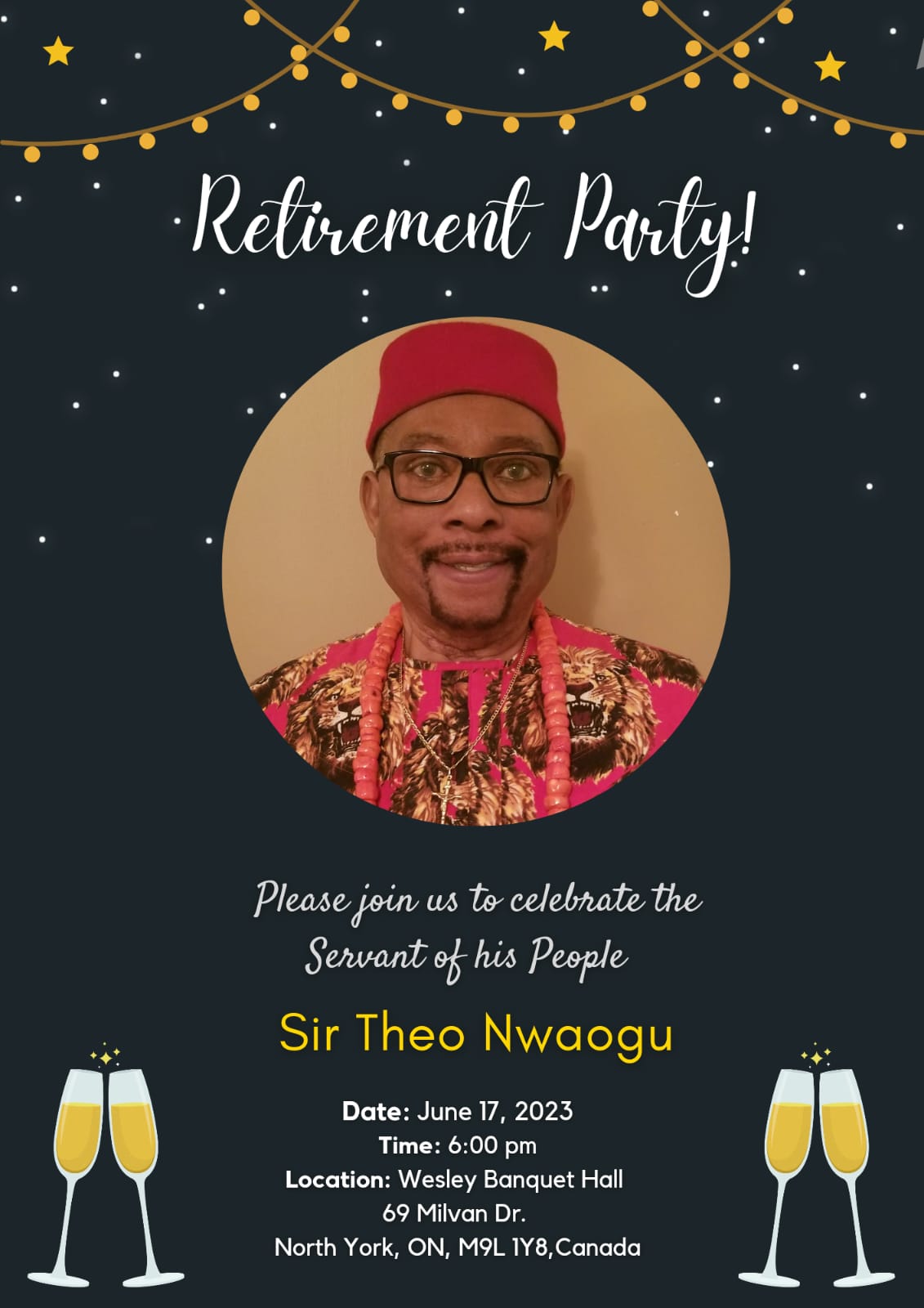 Theo Nwaogu is Retiring- Join Us